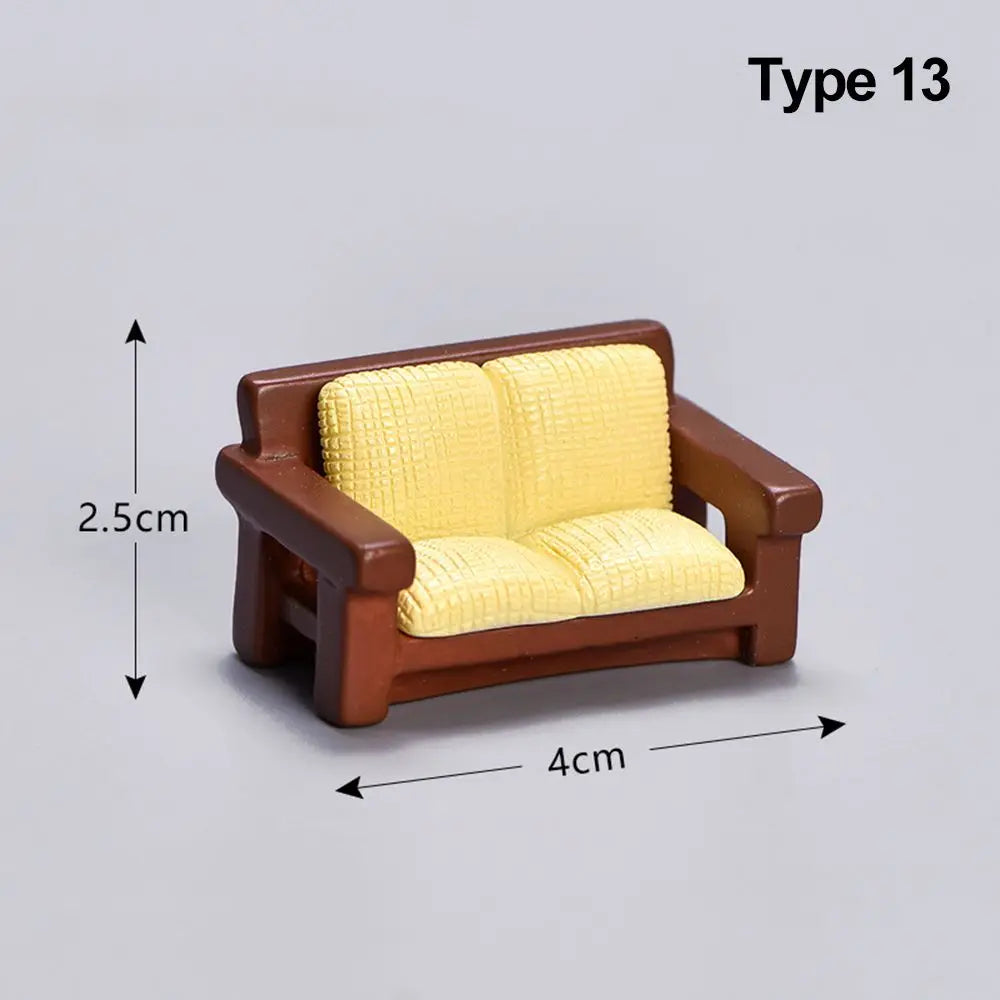 fauteuil tabouret table lit canapé commode miniature mobilier maison poupées accessoire jouets plastique