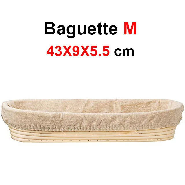 panier pain rotin naturel traditionnel tissu doux fermentation baguette ovale round respectueux environnement