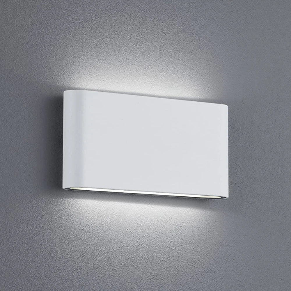 applique murale led moderne gris blanc verre trempé éclairage extérieur hydrofuge 2492000lm
