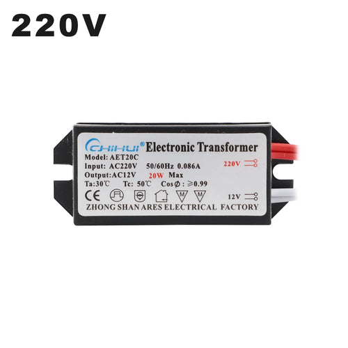 transformateur électrique 12v ac220v 20w led halogène portable industriel gris certifié rohs ccc