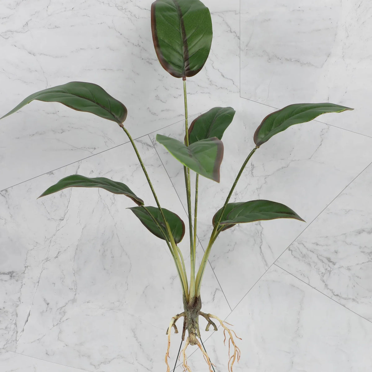 décoration intérieure plante artificielle verte feuilles modernes sans pot
