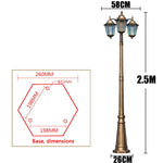 lampadaire or noir rétro classique éclairage public ip65 led alu certifié cccextérieur