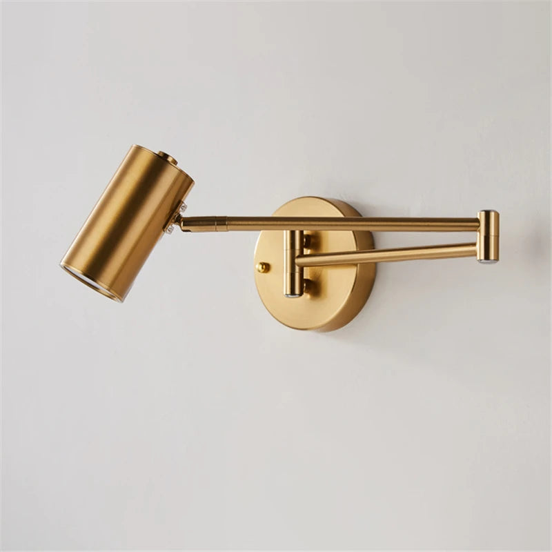 lampe murale moderne or fixée mur éclairage quotidien chambre coucher nordique lumière led opaque