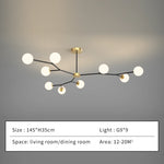 chandelier moderne suspension led 12 lumières blanc doré chambre salon