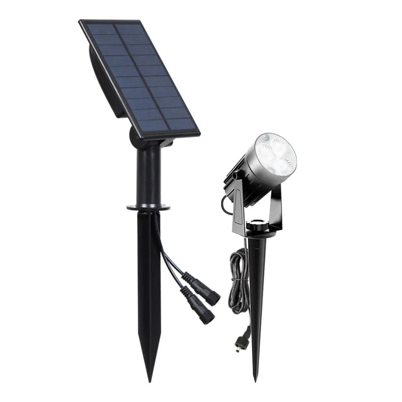 projecteur led solaire extérieur rgb ip65 moderne jardin lumineux multiple couleurs blanc jaune rouge