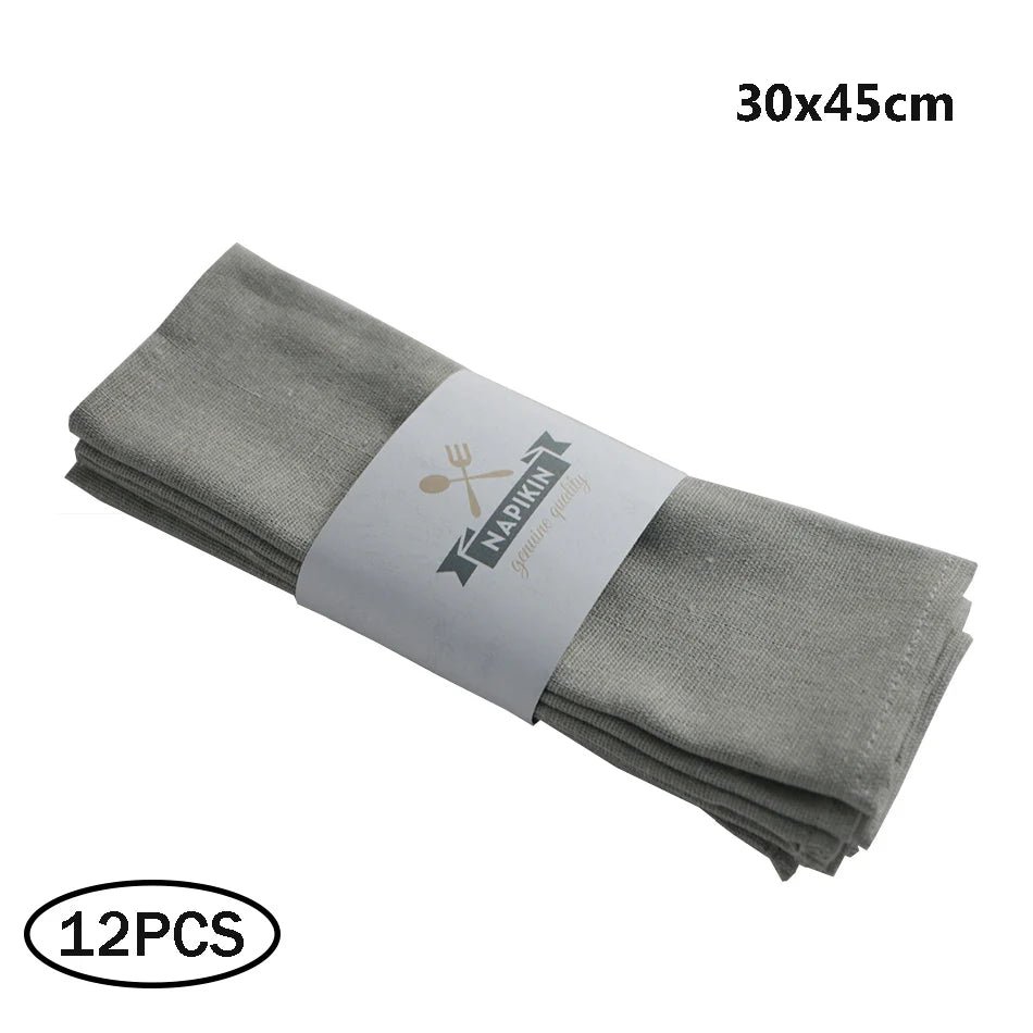 serviettes table polyester couleur rouge orange noir bleu gris vert classique opacité 30x45cm durable