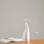 vases blancs modernes minimalistes céramique opaques fleurs artificielles table simple