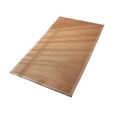 Tapis en bambou japonais tatami blanc rectangulaire dans un salon