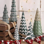 Décoration festive miniature en résine couleur olive