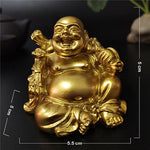 statue bouddha dorée artisanale feng shui decoration jardin maison porte bonheur matieres salopes echangisme