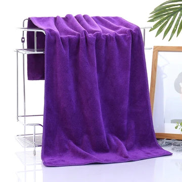 grande serviette bain microfibre velours absorbante séchage rapide sport voyage fitness yoga