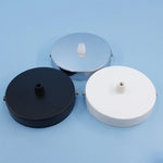 plaque suspension moderne noir blanc argenté métal rond