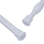 tige rideau extensible acier blanc moderne embouts protection 30 50cm 40 70cm 55 90cm