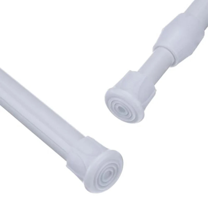 tige rideau extensible acier blanc moderne embouts protection 30 50cm 40 70cm 55 90cm