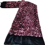 écharpe élégante dentelle velours rouge paillettes broderie trois dimensions mariage