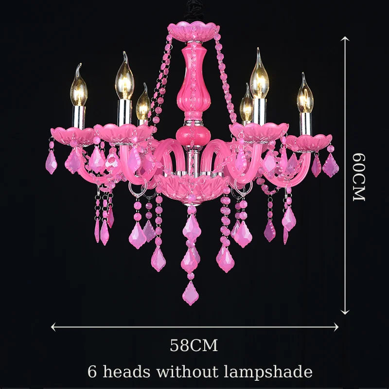 lustre cristal vert transparent classique 58x60cm têtes echangement e14