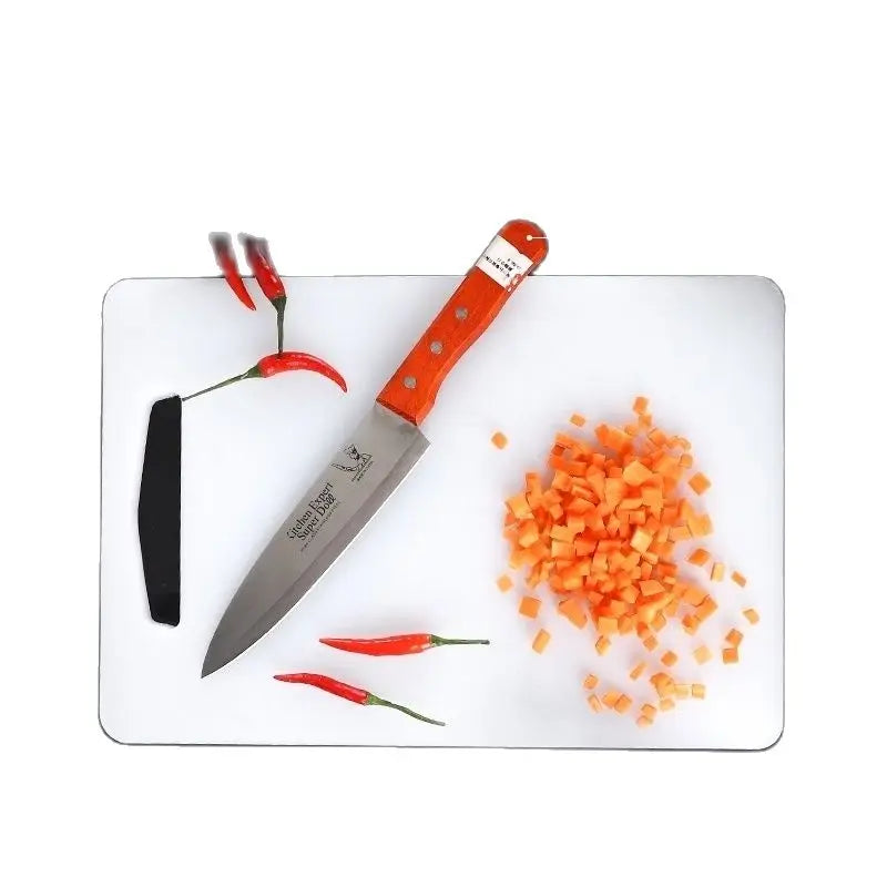 planches découper plastique pe qualité alimentaire épaisse anti moisissure respectueuse environnement moderne blanc couteau