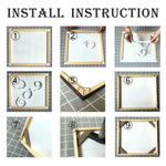cadre bois moderne tableau toile diy adhésif pushpins minimaliste fixations