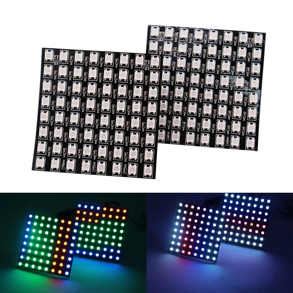 panneau led flexible carré moderne connecteurs souder 3000k 6000k 5v 8x8 16x16