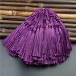 franges polyester 20cm pompons décoratifs vêtements rideaux opaques vert violet rouge
