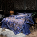 Taies d'oreiller assorties en coton satin doux avec broderie