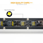 barre lumineuse led noire moderne 13 20 25 32 inches clips ip68 combo beam