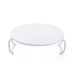 support cuisine blanc spirale réutilisable multiple niveaux moderne poignées assiettes