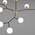 chandelier moderne suspension led 12 lumières blanc doré chambre salon