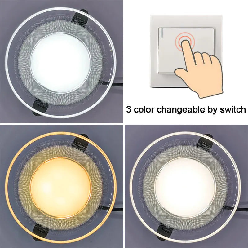 ampoule led spot blanc moderne grille perforations adhésif 3w 5w 7w 9w 6000k 3000k