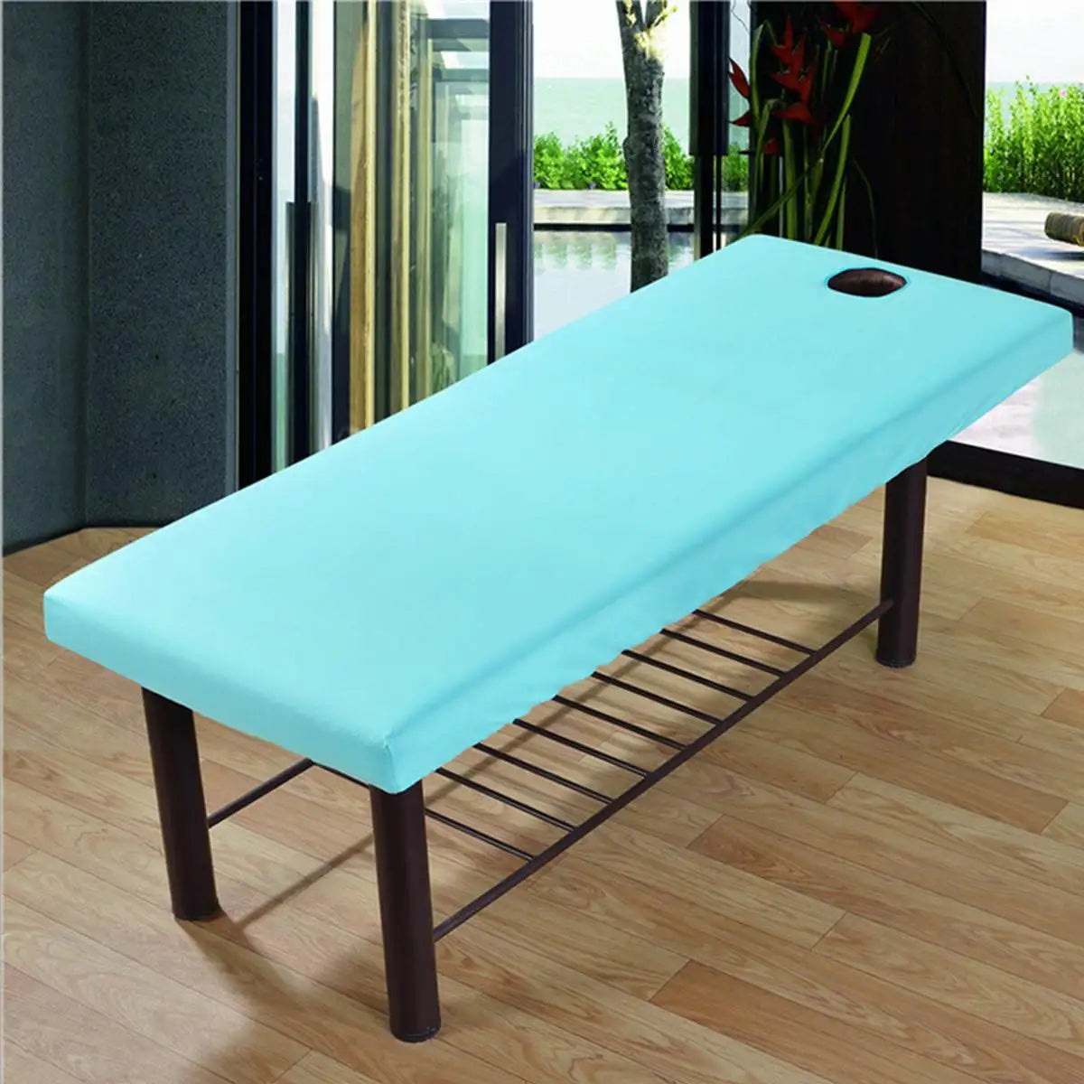 table massage pliable rose moderne fonctionnelle couverture unie opaques adultes salon beauté spa