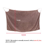 serviette bain microfibre absorbante marron clair moderne 75x150cm douce lavable machine simple opacité