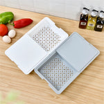 planche découper pliable bac intégré blanc gris cuisine moderne utilitaire 35cm 20cm 4cm