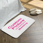 tapis bain polyester antidérapant moderne dessin animé vague cactus musique floral couleurs variées porte