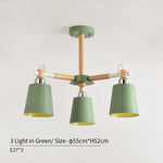 lampe suspendue moderne vert gris conique bois led encastrée