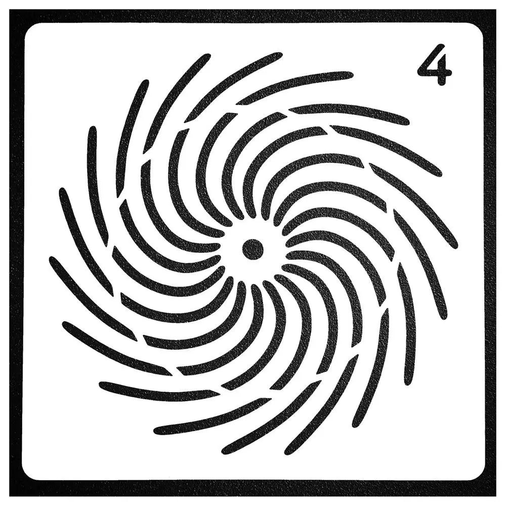 Pochoirs décoration étoile motif radial gris rose moderne 13cm opaques stencils plastique