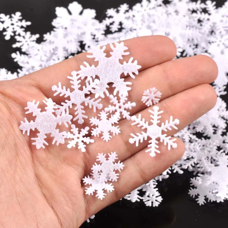 feutre flocons neige blanc non tissé scrapbooking décoration artisanat bricolage fêtes noël appliques 10