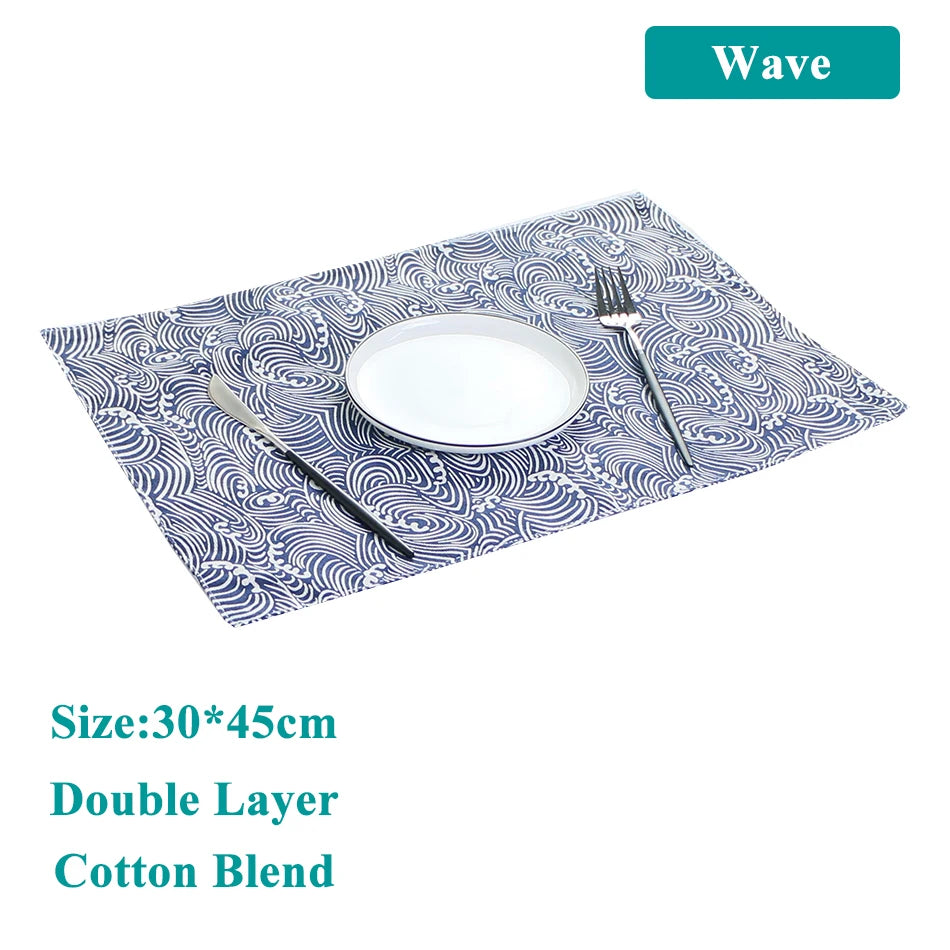 serviettes table rectangulaires coton polyester fleurées beige noir rose clair farmhouse vintage respectueux environnement