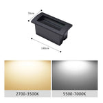 lampe sol extérieure moderne led étanche noir mat 70cm 140cm