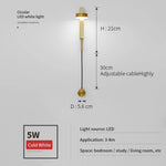 lampe murale ajustable moderne noir doré gris vert éclairage quotidien chambre salon salle manger