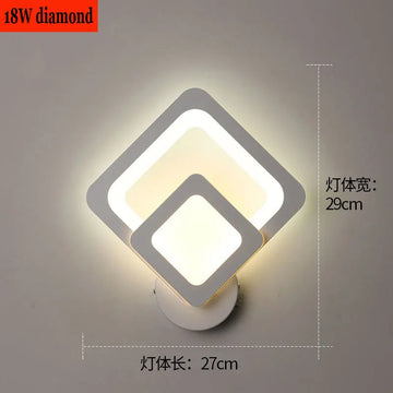 lampe murale moderne blanc circulaire minimaliste industrielle fixée mur LED