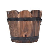 pots bois pliables rustiques champêtre miniatures décoration extérieure respectueux environnement