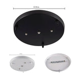 suspension lampe système noir blanc moderne disque barre fixations 30cm aménagement intérieur