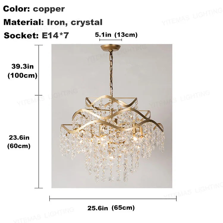 chandelier cuivre coquillages cristaux suspension moderne bohème lumières lumières lumières