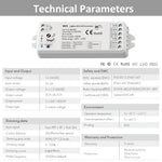 contrôleur led zigbee 2ch noir moderne adhésif télécommande récepteur wz1 led strip