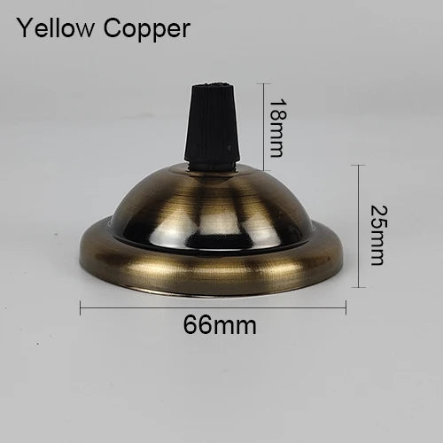 support lampe moderne vis fixations 18mm 25mm 66mm noir blanc doré cuivre