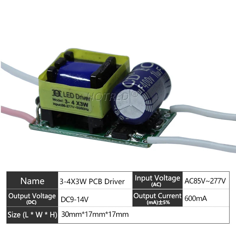 alimentation constante électricité circuits imprimés led 85v 277v 600ma 900ma certifications ul rohs ccc