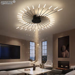 plafonnier moderne or noir lumineux acier alimentation électrique flux lumineux élevé chambre salon