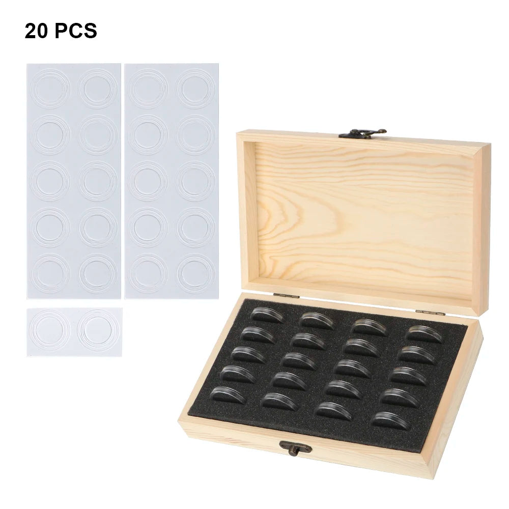 boîte monnaies bois classique clips réglables boîte rangement rectangle respectueux environnement