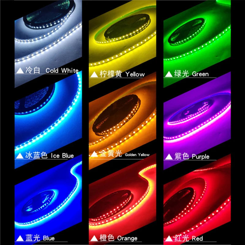 ruban led flexible silicone étanche 12v blanc chaud décoration intérieur salon extérieur