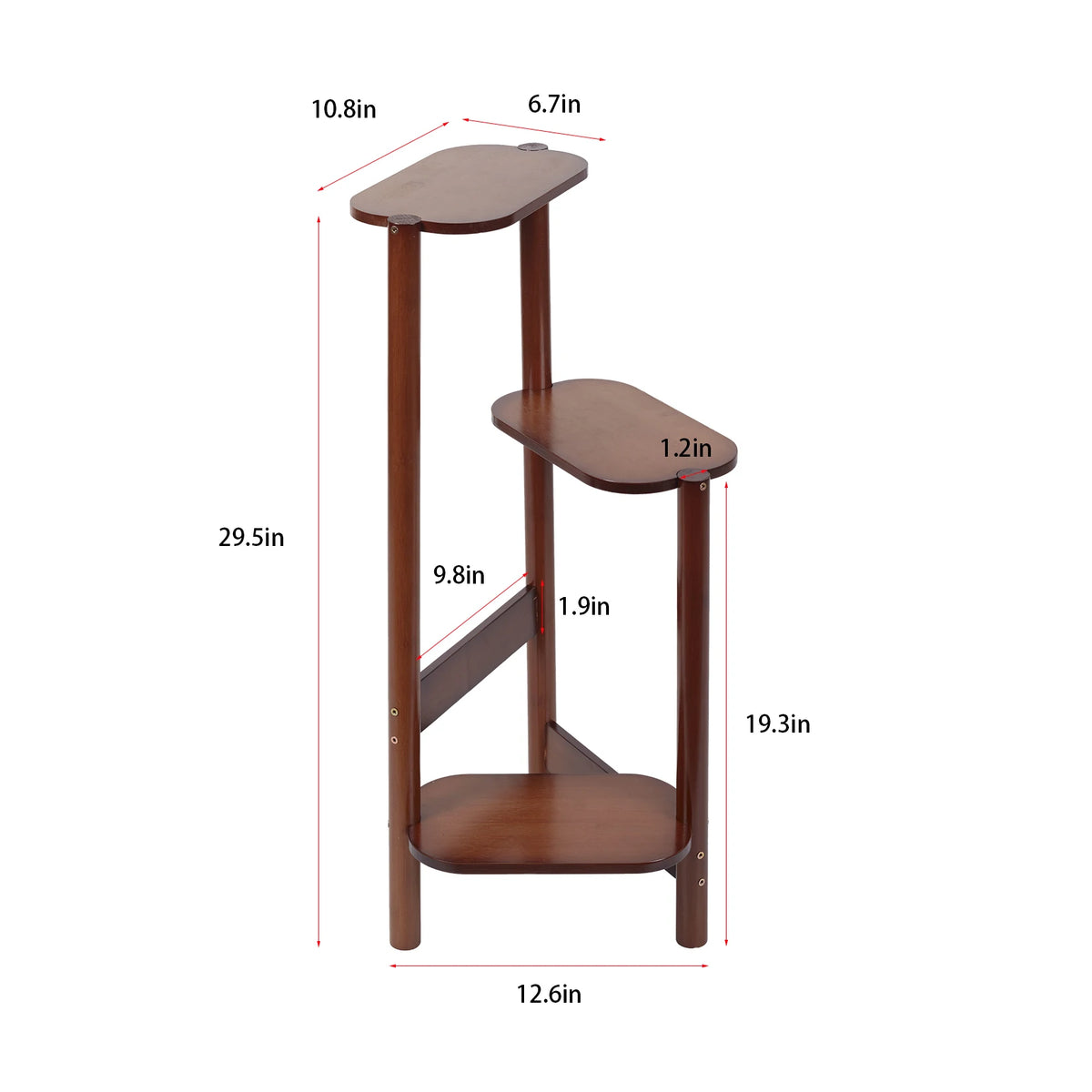 étagère plantes niveaux bois bambou brun moderne minimaliste assemblage vis fixationsintérieur chambre balcon angle